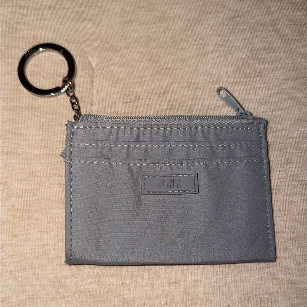 PINK Victoria's Secret Gray Key & Card Holder